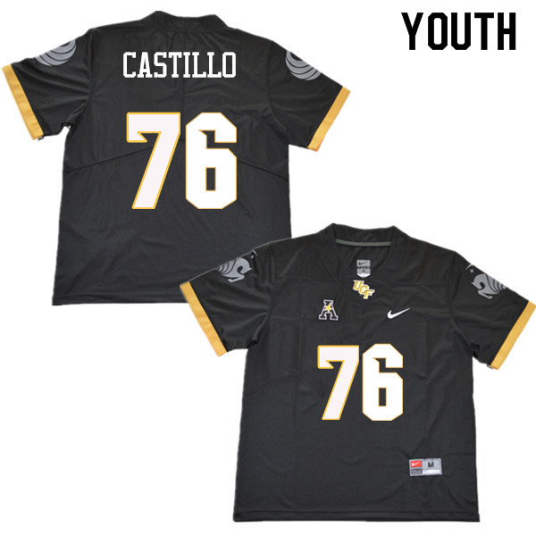Youth #76 Julio Castillo UCF Knights College Football Jerseys Sale-Black